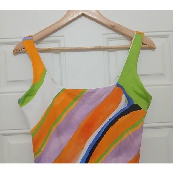 Mara Hoffman womens medium one piece swimsuit orange purple - Picture 2 of 7